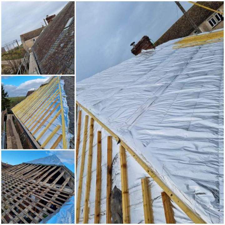 Travaux de toiture, Le Sap